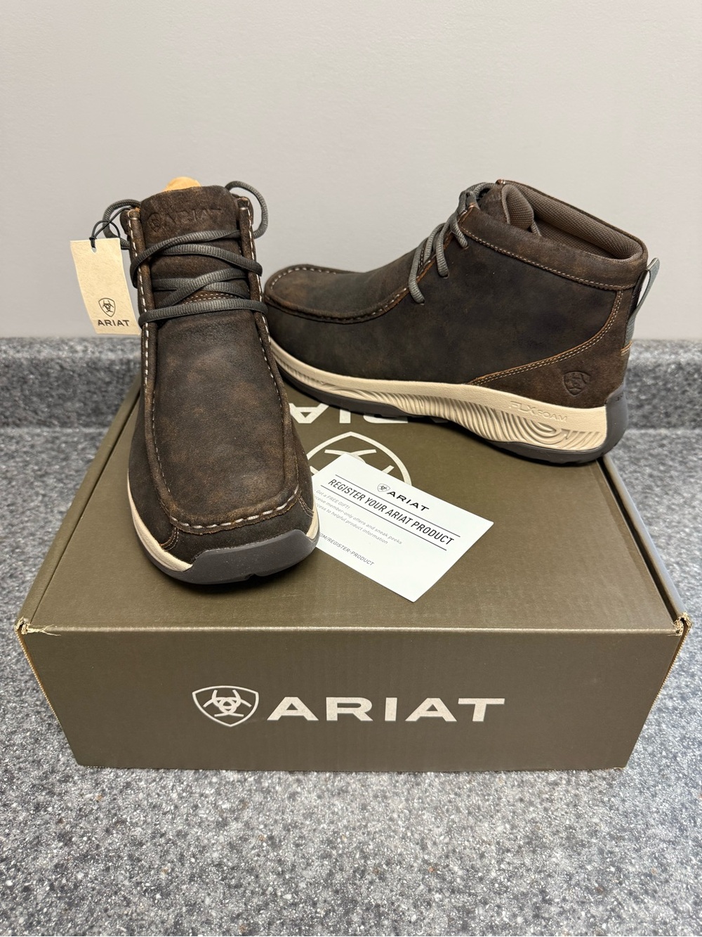 Ariat Spitfire All Terrain Men’s Leather Boots Western Brown Leather Size 11.5